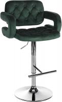 Barhocker Dublin Samt chrom dunkelgrün Barhocker Dublin Samt chrom dunkelgrün
