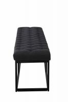 Sitzbank Amun Stoff Schwarz 150 cm schwarz Sitzbank Amun Stoff Schwarz 150 cm schwarz