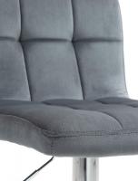 Barhocker Peru Samt chrom dunkelgrau Barhocker Peru Samt chrom dunkelgrau
