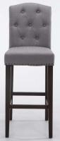 2er Set Barhocker Louise Stoff antik hellgrau 2er Set Barhocker Louise Stoff antik hellgrau
