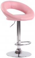 2er Set Barhocker Olinda Kunstleder chrom pink 