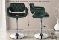 Barhocker Dublin Samt chrom dunkelgrün Barhocker Dublin Samt chrom dunkelgrün