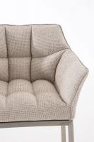 Barhocker Damaso E Stoff mit 4-Fuß Gestell elfenbein 