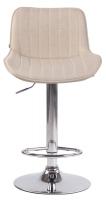 2er Set Barhocker Lentini Stoff chrom creme 