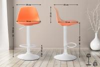 Barhocker Kiel Kunstleder weiß orange Barhocker Kiel Kunstleder weiß orange