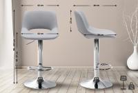 2er Set Barhocker Camden Kunstleder chrom grau 2er Set Barhocker Camden Kunstleder chrom grau