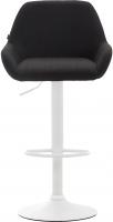 Barhocker Braga Stoff weiß schwarz Barhocker Braga Stoff weiß schwarz