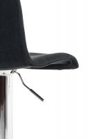 2er Set Barhocker Hoover Stoff chrom schwarz 2er Set Barhocker Hoover Stoff chrom schwarz