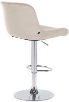2er Set Barhocker Solon Chrom Samt creme 2er Set Barhocker Solon Chrom Samt creme