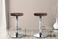 2er Set Barhocker Ponte Samt chrom braun 