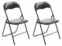 2er Set Klappstuhl Felix schwarz/schwarz