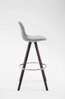 Barhocker Franklin Stoff Rund Cappuccino (eiche) grau 