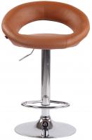 Barhocker Olinda Kunstleder chrom hellbraun Barhocker Olinda Kunstleder chrom hellbraun