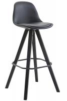 Barhocker Franklin Vollgepolstert Kunstleder Square Schwarz (eiche) schwarz 
