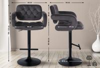 Barhocker Dublin Samt schwarz dunkelgrau Barhocker Dublin Samt schwarz dunkelgrau