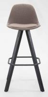 2er Set Barhocker Franklin Stoff Square schwarz (eiche) taupe 