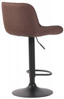 2er Set Barhocker Lentini Stoff schwarz braun 