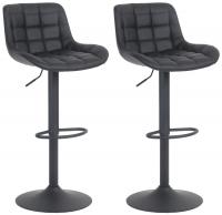 2er Set Barhocker Tover Kunstleder schwarz 2er Set Barhocker Tover Kunstleder schwarz