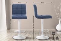 Barhocker Calma Stoff weiß blau Barhocker Calma Stoff weiß blau