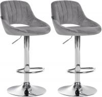 2er Set Barhocker Milet Samt C dunkelgrau 2er Set Barhocker Milet Samt C dunkelgrau