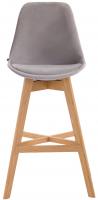 Barhocker Cannes Samt natura grau Barhocker Cannes Samt natura grau