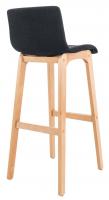 2er Set Barhocker Hoover Stoff Natura schwarz 
