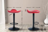 Barhocker Shanghai Kunstleder schwarz rot Barhocker Shanghai Kunstleder schwarz rot
