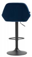 Barhocker Braga Samt schwarz blau Barhocker Braga Samt schwarz blau