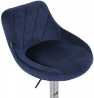 Barhocker Lazio Samt chrom blau 