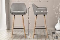 2er Set Barhocker Grant Stoff grau 2er Set Barhocker Grant Stoff grau