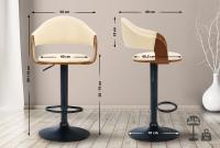 Barhocker Nilse Kunstleder schwarz walnuss/creme Barhocker Nilse Kunstleder schwarz walnuss/creme
