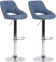 2er Set Barhocker Milet Stoff C blau 2er Set Barhocker Milet Stoff C blau