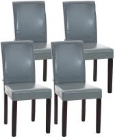 4er Set Esszimmerstuhl Ina dunkelbraun grau 4er Set Esszimmerstuhl Ina dunkelbraun grau