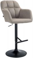 Barhocker Natoma Stoff schwarz taupe Barhocker Natoma Stoff schwarz taupe