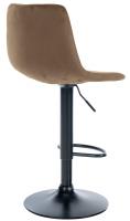 Barhocker Divo Samt Schwarz braun Barhocker Divo Samt Schwarz braun