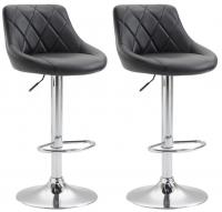2er Set Barhocker Lazio Kunstleder schwarz 2er Set Barhocker Lazio Kunstleder schwarz