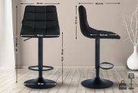 2er Set Barhocker Jerry Kunstleder schwarz schwarz 2er Set Barhocker Jerry Kunstleder schwarz schwarz