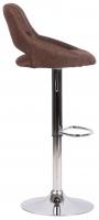 Barhocker Milet Stoff chrom braun Barhocker Milet Stoff chrom braun