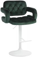 Barhocker Dublin Samt weiß dunkelgrün Barhocker Dublin Samt weiß dunkelgrün