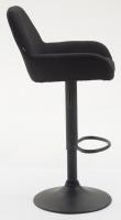 2er Set Barhocker Braga Stoff schwarz schwarz 