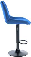 2er Set Barhocker Toni Samt schwarz blau 