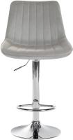 Barhocker Toni Samt chrom grau Barhocker Toni Samt chrom grau