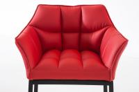 Barhocker Damaso B mit 4-Fuß Gestell rot Barhocker Damaso B mit 4-Fuß Gestell rot