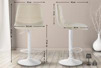 Barhocker Lex Kunstleder Weiß creme Barhocker Lex Kunstleder Weiß creme