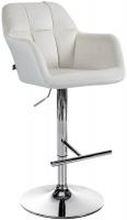 Barhocker Natoma Samt chrom creme Barhocker Natoma Samt chrom creme