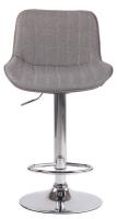 Barhocker Lentini Stoff chrom grau Barhocker Lentini Stoff chrom grau