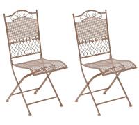 2er Set Gartenstühle Kiran antik braun 2er Set Gartenstühle Kiran antik braun
