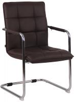 2er Set Besucherstühle Gandia Kunstleder chrom braun 2er Set Besucherstühle Gandia Kunstleder chrom braun