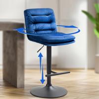 Barhocker Damar Samt schwarz blau Barhocker Damar Samt schwarz blau