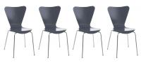 4er Set Besucherstuhl Calisto grau 4er Set Besucherstuhl Calisto grau